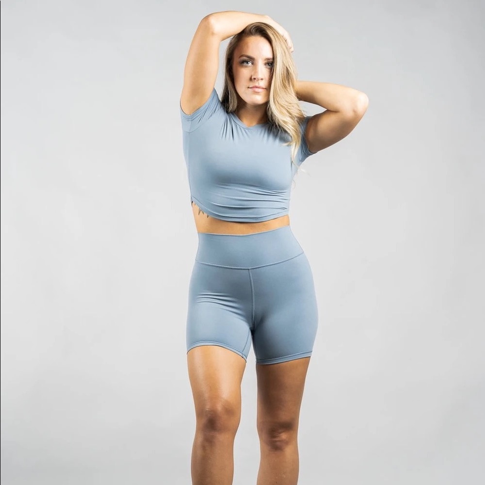 Buffbunny Live Short and Crop Top Set Bondi Blue